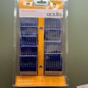 New Andis 9 piece small clipper comb set for pet grooming